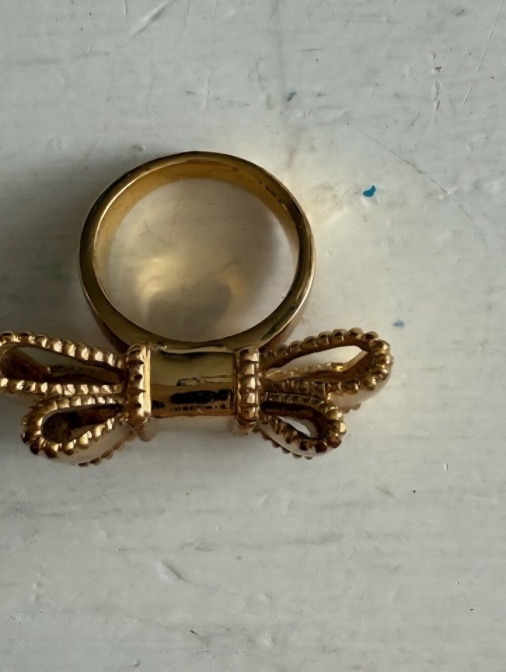 Kate Spade New York Gold Bow Ring Size 5 1/2 See Photo's